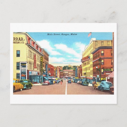  Uitzicht van Bangor, Maine, Briefkaart (Voorkant)