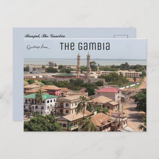 Uitzicht van Banjul in Gambia Briefkaart (Voorkant / Achterkant)