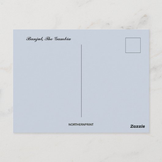 Uitzicht van Banjul in Gambia Briefkaart (Achterkant)