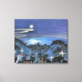 Uitzicht van Barcelona in Night door Walter Gramat Canvas Afdruk (Voorkant)