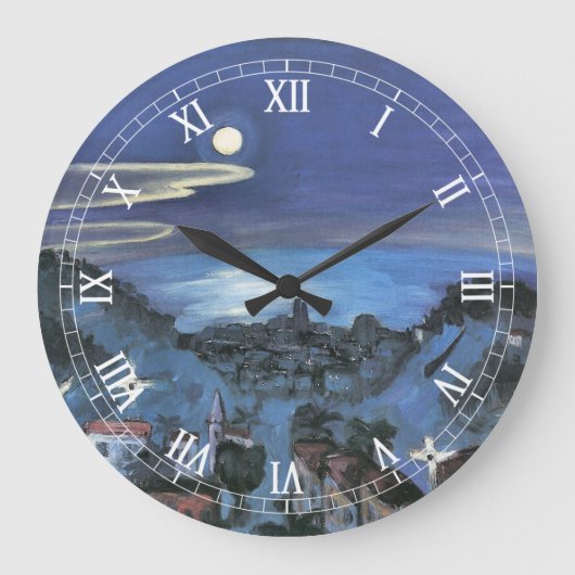 Uitzicht van Barcelona in Night door Walter Gramat Grote Klok (Voorkant)