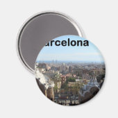 Uitzicht van Barcelona (St.K.) Magneet (Voorkant / Achterkant)