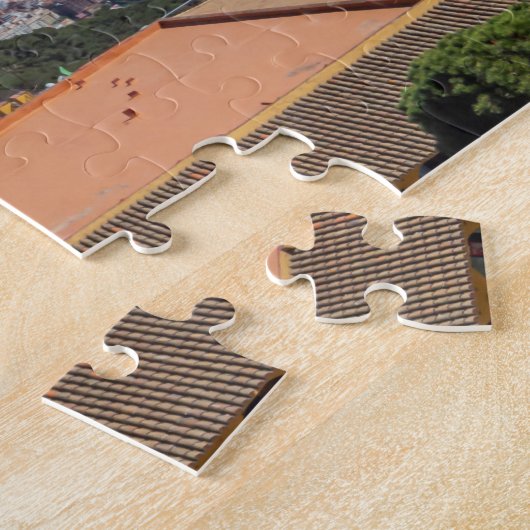 Uitzicht van Barcelona uit de puzzel van Tibidabo Legpuzzel (Zijkant)