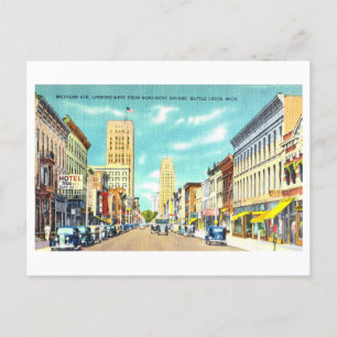  Uitzicht van Battle Creek, Michigan, Briefkaart