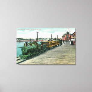 Uitzicht van Bay Shore Unlimited Santa Cruz, CA Canvas Afdruk