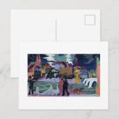 Uitzicht van Bazel en Rijn, Ernst Ludwig Kirchner Feestdagenkaart (Voorkant / Achterkant)