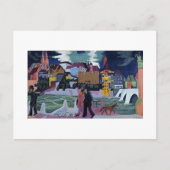 Uitzicht van Bazel en Rijn, Ernst Ludwig Kirchner Feestdagenkaart (Voorkant)