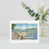 Uitzicht van Beach en Pier van Scaroon Manor Briefkaart (Staand voorkant)