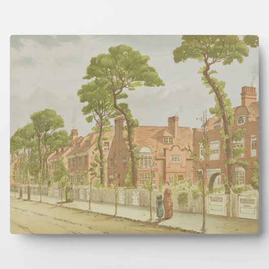Uitzicht van Bedford Park, 1882 (kleurenlitho) Fotoplaat (Voorkant)