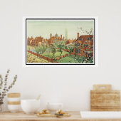 Uitzicht van Bedford Park, 1882 (kleurenlitho) Poster (Keuken)