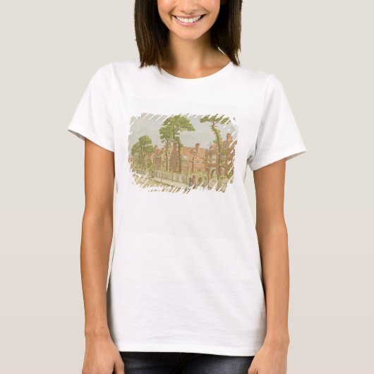 Uitzicht van Bedford Park, 1882 (kleurenlitho) T-shirt (Voorkant)