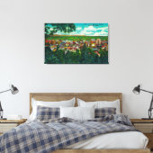 Uitzicht van bedrijfssectie van Cliff Drive Canvas Afdruk (Insitu (Slaapkamer))