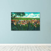 Uitzicht van bedrijfssectie van Cliff Drive Canvas Afdruk (Insitu (Houten vloer))