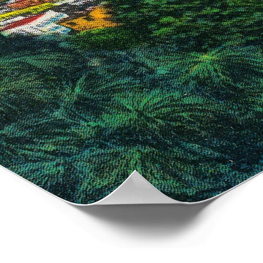 Uitzicht van bedrijfssectie van Cliff Drive Poster (Hoek)