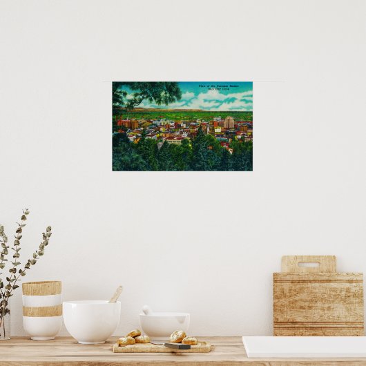 Uitzicht van bedrijfssectie van Cliff Drive Poster (Keuken)