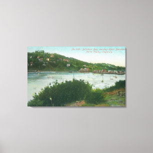 Uitzicht van Belvedere Bay, Hotel Belvedere Canvas Afdruk