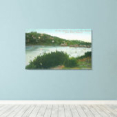 Uitzicht van Belvedere Bay, Hotel Belvedere Canvas Afdruk (Insitu (Houten vloer))