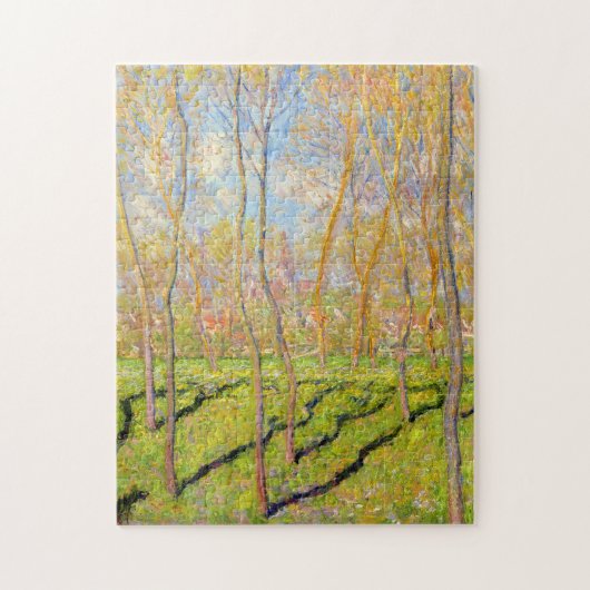 Uitzicht van Bennecourt Monet Fine Art Legpuzzel (Verticaal)