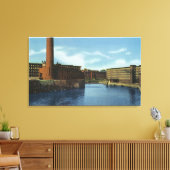 Uitzicht van bepaalde textielheuvels canvas afdruk (Insitu (Woonkamer))