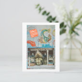 Uitzicht van Bernstein's Fish Grotto met vis Briefkaart (Staand voorkant)