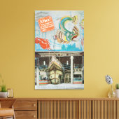Uitzicht van Bernstein's Fish Grotto met vis Canvas Afdruk (Insitu (Woonkamer))