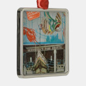 Uitzicht van Bernstein's Fish Grotto met vis Metalen Ornament (Rechts)