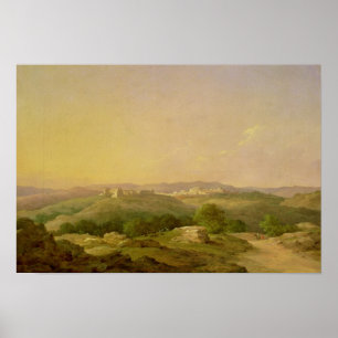 Uitzicht van Bethlehem, 1857 Poster
