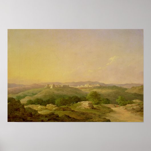 Uitzicht van Bethlehem, 1857 Poster (Voorkant)