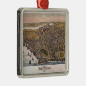 Uitzicht van Beverly, Massachusetts (1886) Metalen Ornament (Rechts)