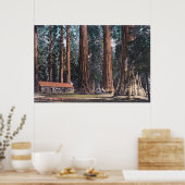 Uitzicht van Big Trees in Mariposa Grove Poster (Keuken)