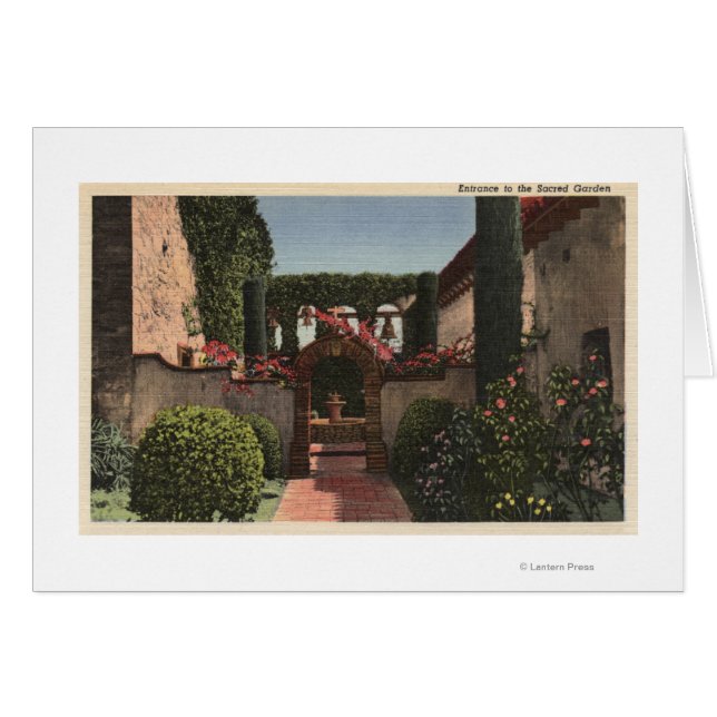 Uitzicht van binnenkomst van de Heilige Garden (Voorkant Horizontaal)