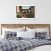 Uitzicht van binnenkomst van de Heilige Garden Canvas Afdruk (Insitu (Slaapkamer))