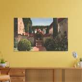 Uitzicht van binnenkomst van de Heilige Garden Canvas Afdruk (Insitu (Woonkamer))