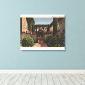 Uitzicht van binnenkomst van de Heilige Garden Canvas Afdruk (Insitu (Houten vloer))