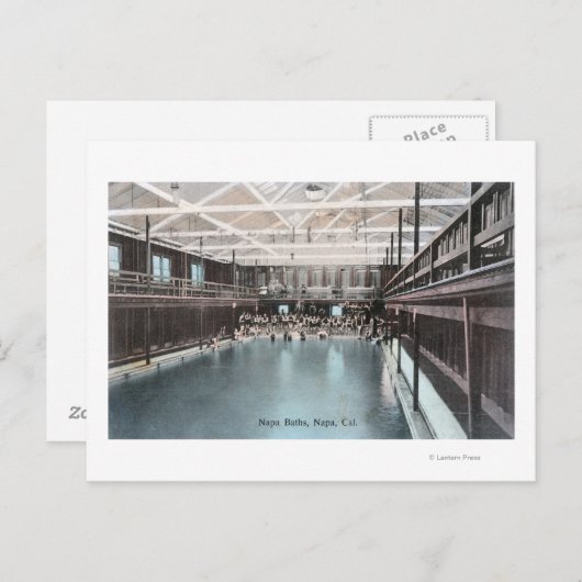 Uitzicht van binnenland van de Napa BathsNapa, CA Briefkaart (Voorkant / Achterkant)