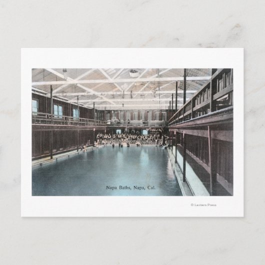 Uitzicht van binnenland van de Napa BathsNapa, CA Briefkaart (Voorkant)
