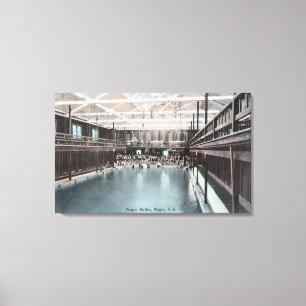 Uitzicht van binnenland van de Napa BathsNapa, CA Canvas Afdruk