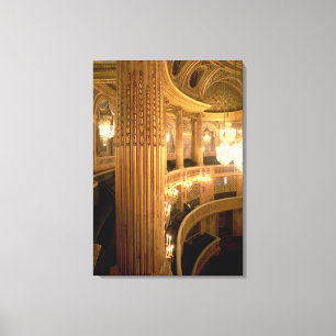 Uitzicht van Binnenlandse Zaken van het Opera Hous Canvas Afdruk