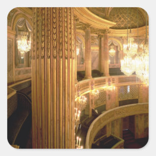 Uitzicht van Binnenlandse Zaken van het Opera Hous Vierkante Sticker