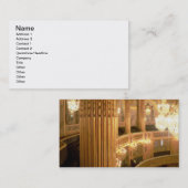 Uitzicht van Binnenlandse Zaken van het Opera Hous Visitekaartje (Voorkant / Achterkant)