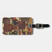 Uitzicht van Bird-Eye van New York City van John F Bagagelabel (Voorkant horizontaal)