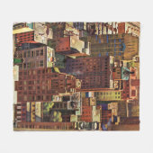 Uitzicht van Bird-Eye van New York City van John F Fleece Deken (Voorkant (Horizontaal))