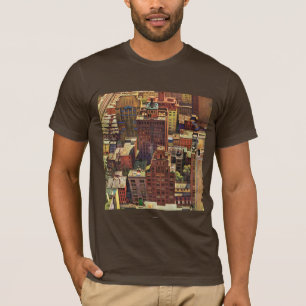 Uitzicht van Bird-Eye van New York City van John F T-shirt