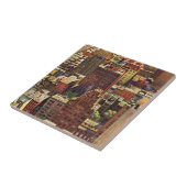 Uitzicht van Bird-Eye van New York City van John F Tegeltje (Zijkant)