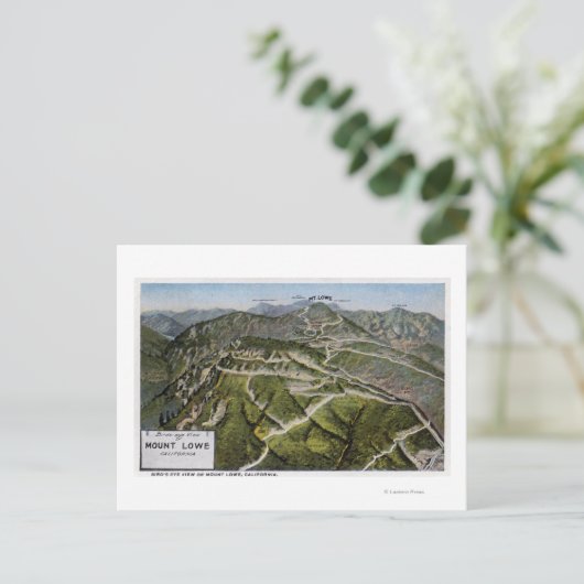 Uitzicht van Bird's Eye in Mountain Briefkaart (Staand voorkant)
