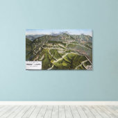 Uitzicht van Bird's Eye in Mountain Canvas Afdruk (Insitu (Houten vloer))