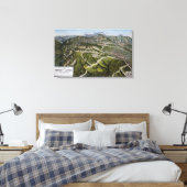Uitzicht van Bird's Eye in Mountain Canvas Afdruk (Insitu (Slaapkamer))