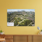 Uitzicht van Bird's Eye in Mountain Canvas Afdruk (Insitu (Woonkamer))