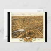 Uitzicht van Bird's Eye van Naperville Illinois (1 Briefkaart (Voorkant / Achterkant)