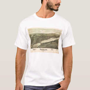 Uitzicht van Bird's Eye van Tidioute Pennsylvania  T-shirt